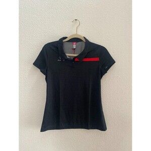 NWT Team Cuore Polo Shirt Short Sleeve Women's Small Black Cycling Biking NEW
